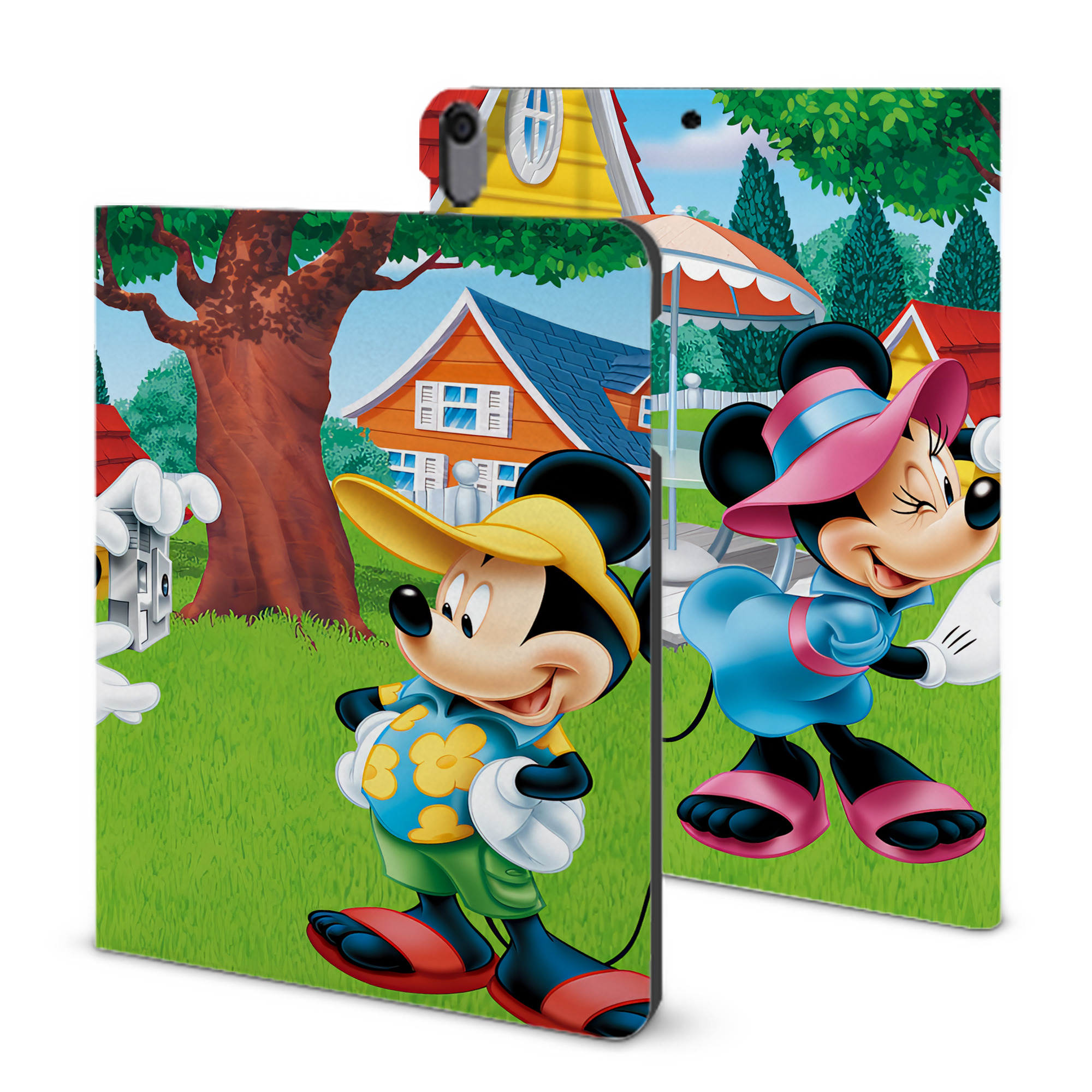 （画像用） ミッキーマウス Mickey Mouse IPad ケース ブック型 PUレザー TPU 耐衝撃 軽量 薄型 ペン収納なし 全面保護 IPad 各モデル対応